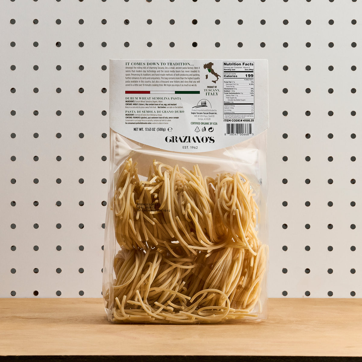 Graziano's Organic Artisan Pasta - Spaghetti Alla Chitarra