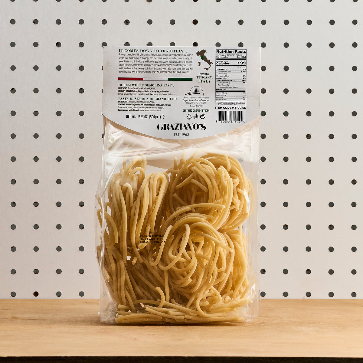Graziano's Organic Artisan Pasta - Bucatini