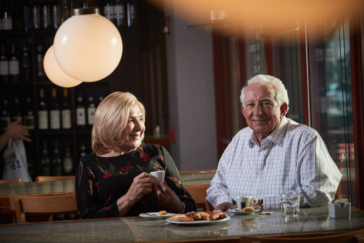 Mario and Maria Graziano at the bar of Graziano's Coral Gables