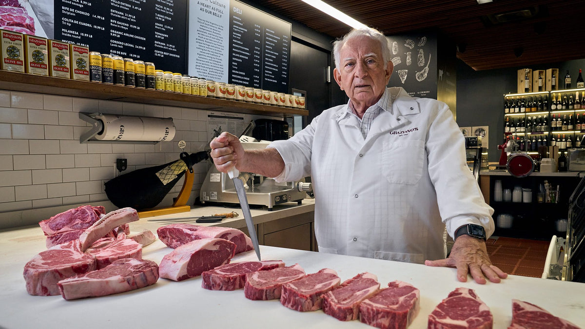 Mario Graziano behind the counter at Graziano's Mercado