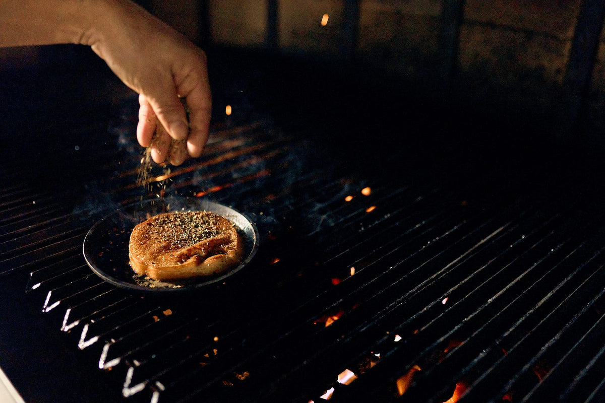 Provoleta on the grill at Graziano's