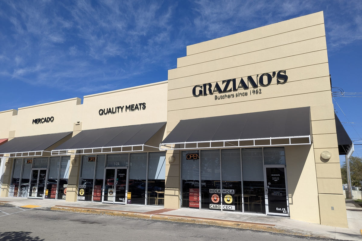 Graziano's Mercado Hialeah 49th St storefront: Mercado, Quality Meats, Graziano's